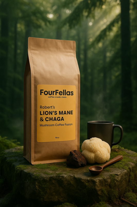 Robert's Lion’s Mane & Chaga Mushroom Coffee Fusion - 16oz